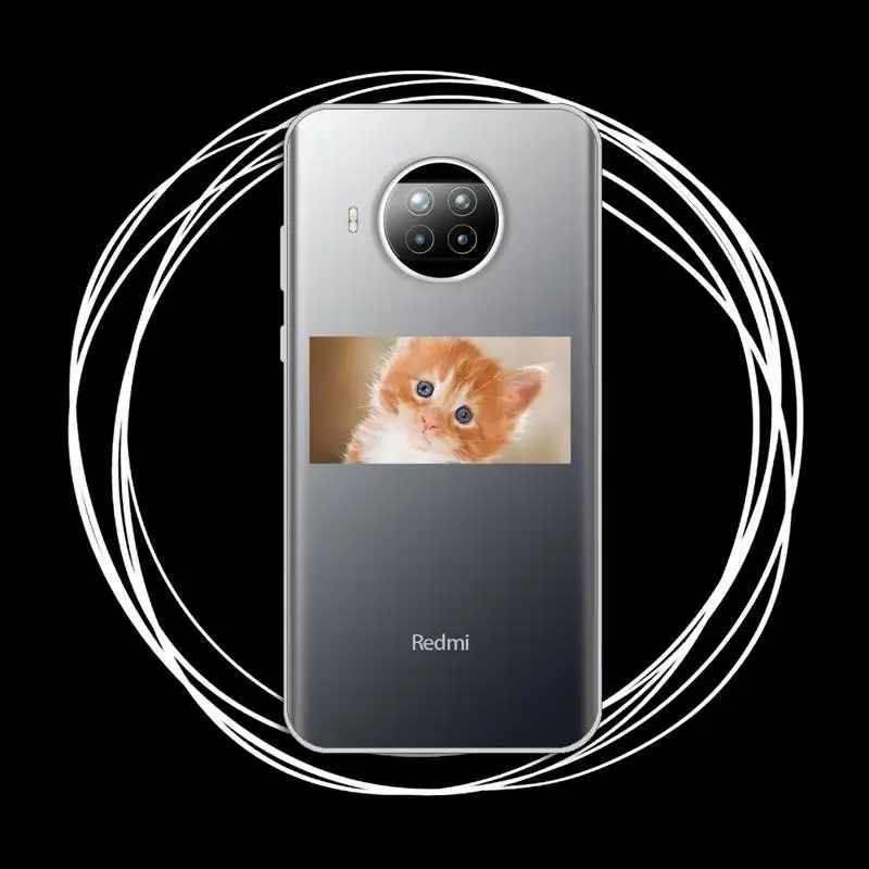 

Cute Cat Phone Case Transparent for xiaomi redmi note 8 9 9s 11 10t lite pro