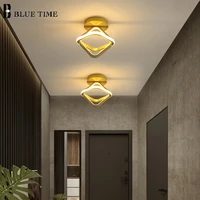 modern led ceiling light home 110v 220v ceiling lamp for aisle corridor living room bedroom dining room led lustre gold frame