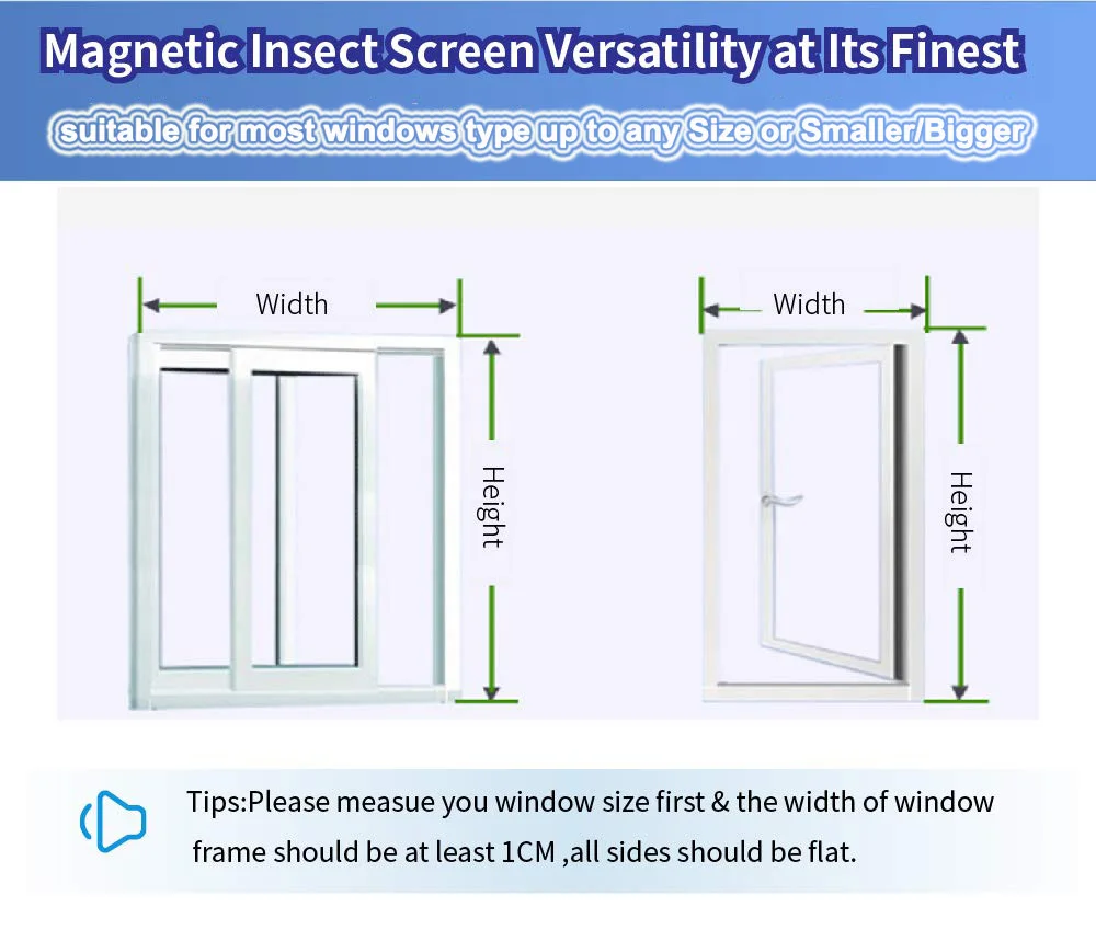 Invisible Fly Mosquito Screen Net Mesh, Custom Made DIY Magnetic Window Screen fit windows Removable&Washable images - 6