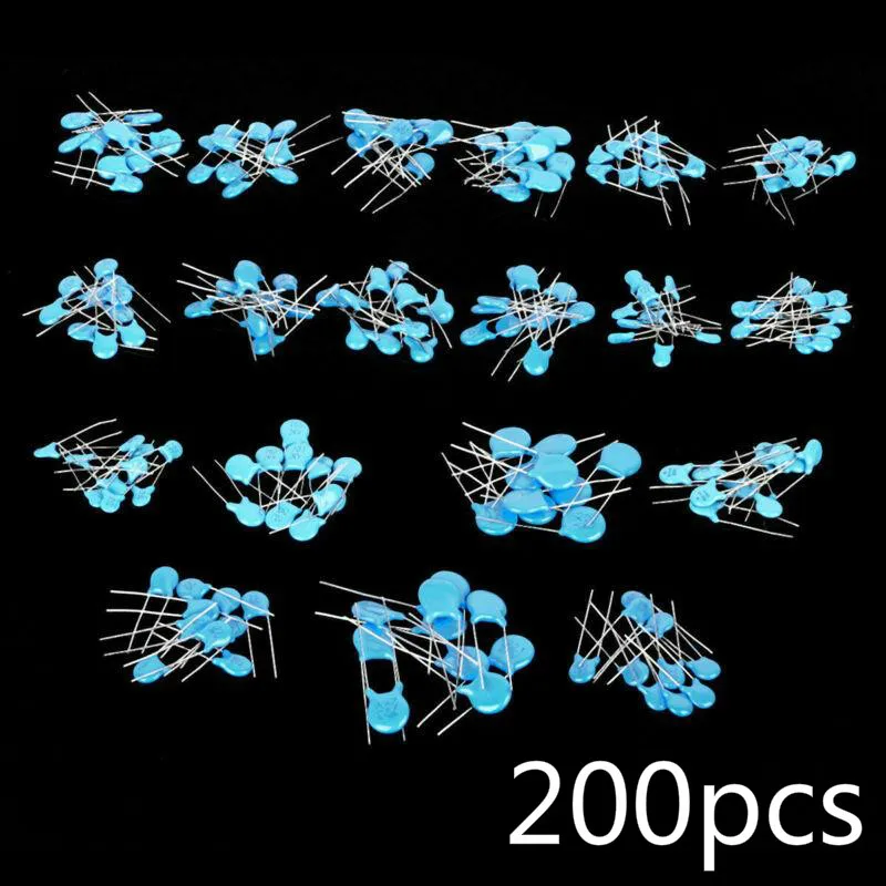 

200Pcs 20 Werten Keramik Kondensatoren Sortiment Kit 1kV/ 2kV/ 3kV High Voltage