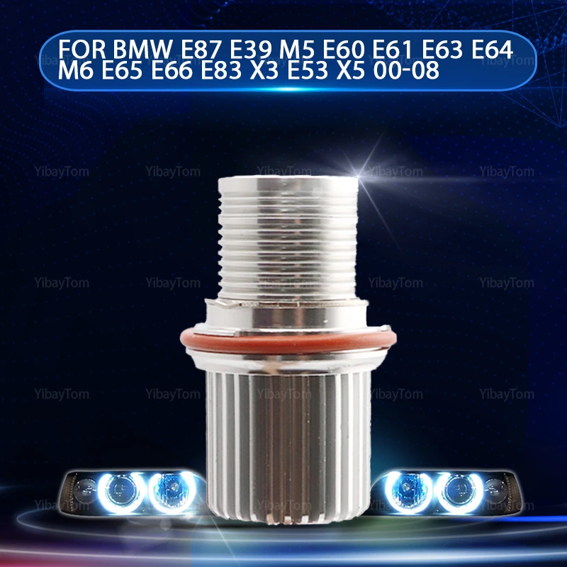

2pcs 6000K halo ring 90W LED Angel Eyes Marker Lights Bulbs For BMW E87 E39 M5 E60 E61 E63 E64 M6 E65 E66 E83 X3 E53 X5 2000-08