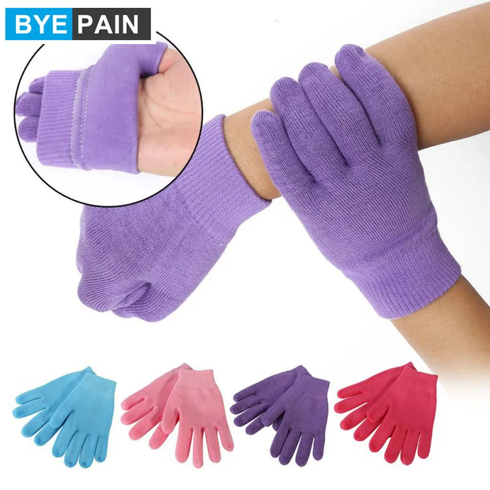 

1Pair BYEPAIN Moisturize Soften Repair Cracked Skin Moisturizing Treatment Gel Jojoba Oil Vitamin E SPA Gloves