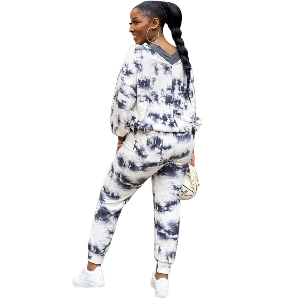 

Camouflage Leopard Tie-Dye Printed Women Two Piece Sets Sweatshirts Jogger Pants Suit Tracksuit Matching Set Casual Outfits