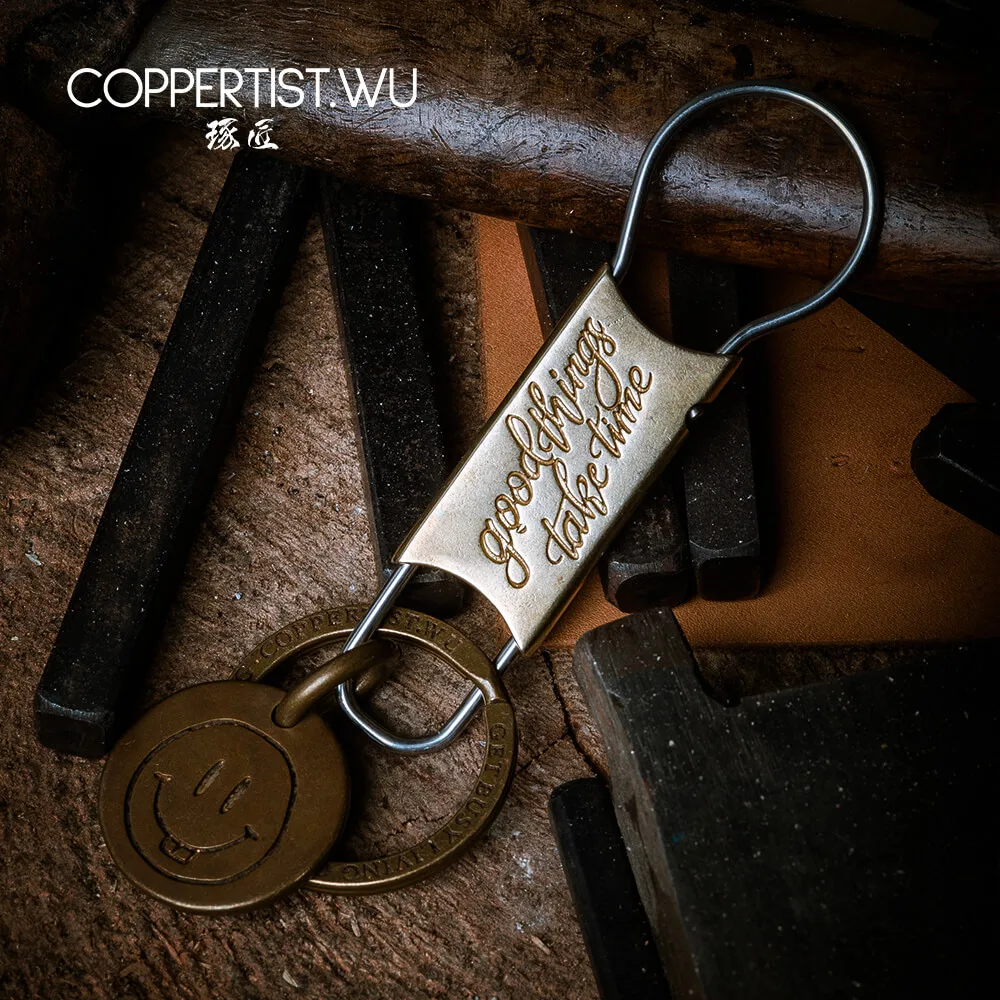 COPPERTIST.WU ручная работа бронзовый зажим для бумаги брелок оригинальный дизайн
