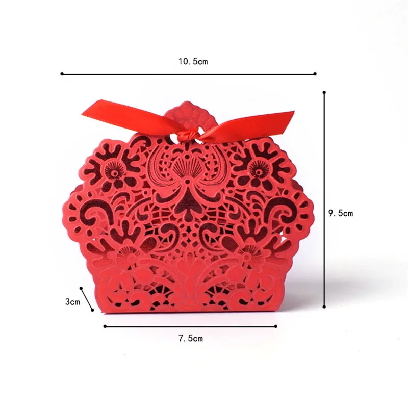 10 шт резной полый для конфет драже подарочные коробки свадьба брак картон