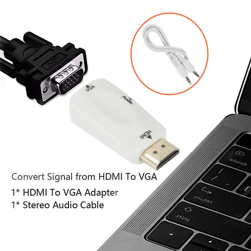 Адаптер HDMI-VGA штырь-гнездо 1080P | Электроника