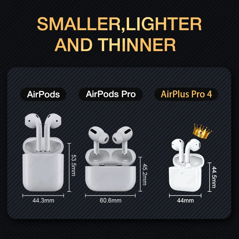 Беспроводные наушники TWS Pods Pro 4 Bluetooth-наушники-вкладыши игровая гарнитура для