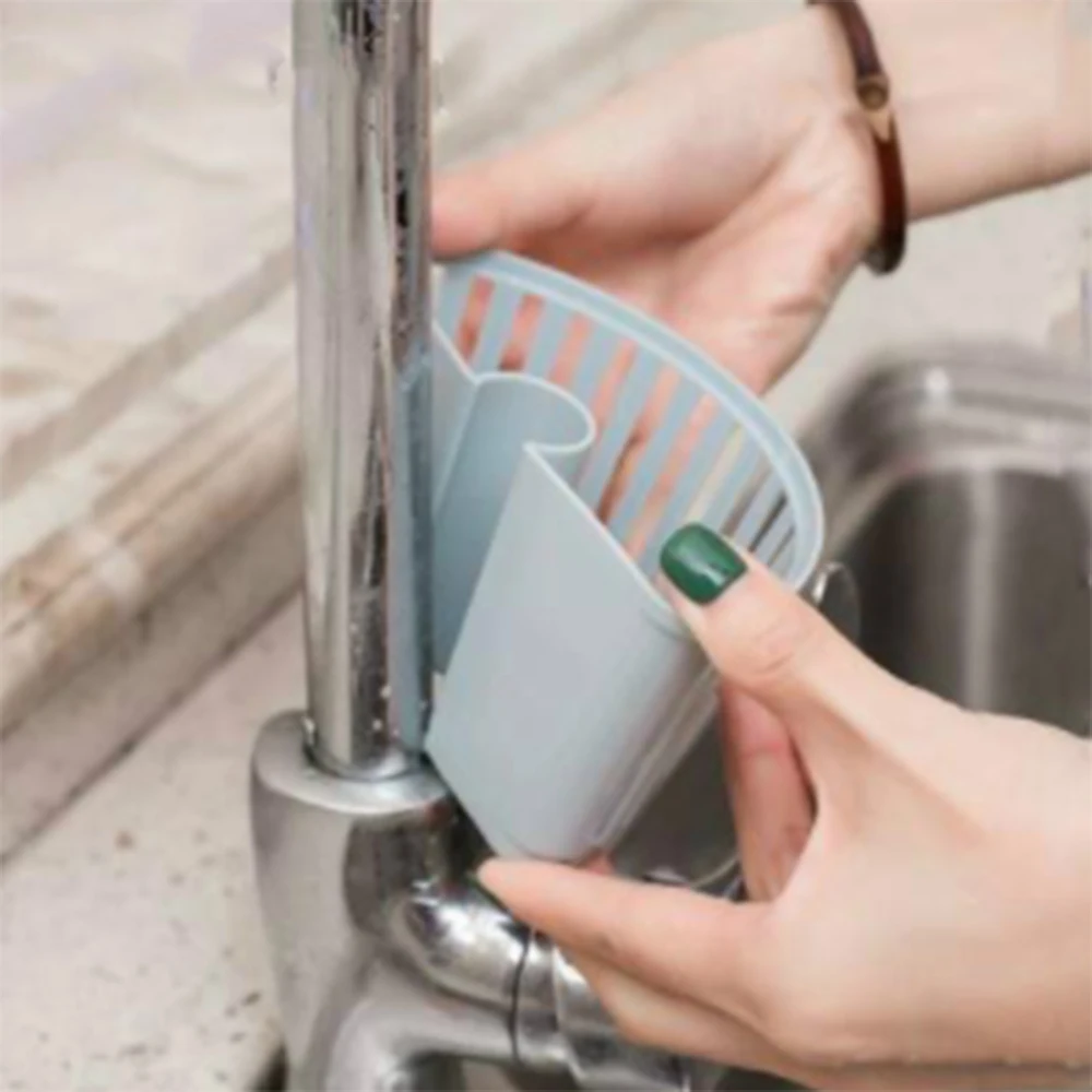 

Fresh And Elegant Color, Beautiful And Durable Racks Shelf Basket Spout Holder Sponge Storage Kitchen Supplies Faucet Rack