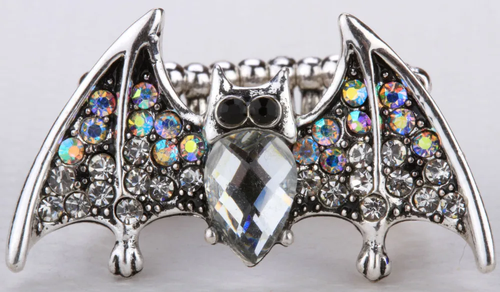 Эластичное кольцо летучая мышь украшения для хэллоуивечерние Подарки женщин