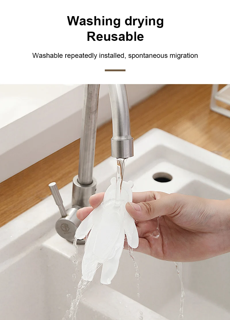 Прозрачные прочные крючки на присоске для дома кухни и ванной комнаты мультяшная