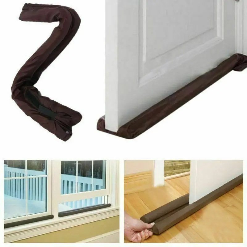 

2021 Twin Door Doorstop Decor Draft Dodger Guard Stopper Energy Saving Protector