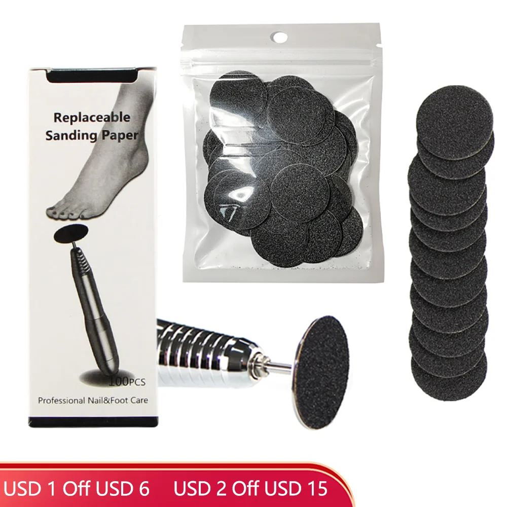 

Pedicure Tool File For Heels Disc Cuticle Callus Remover Tools Grinding Heels Hard Dead Skin For Electric Replaceable Sandpaper