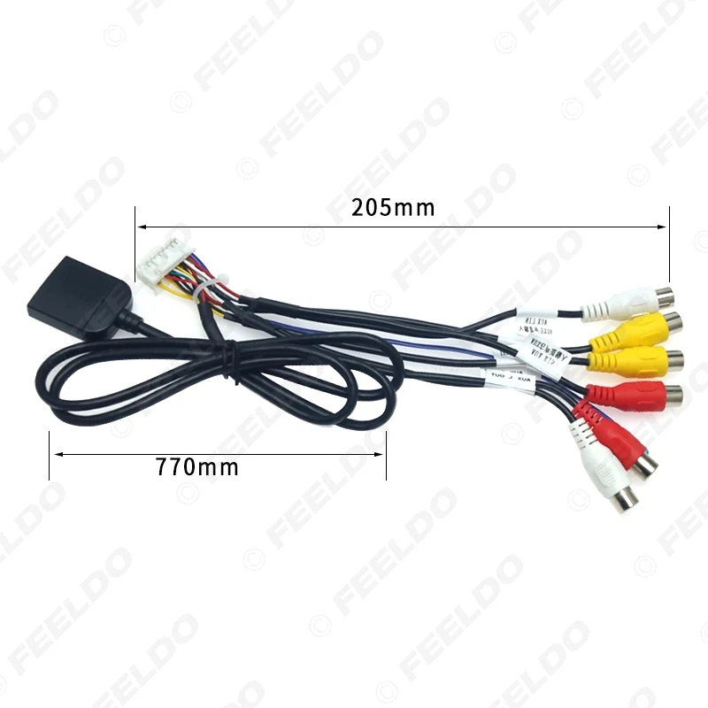 FEELDO 1 шт. 20-контактный расширенный интерфейс RCA AUX-IN/выход кабель со слотом для