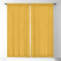 lines mustard yellow blackout curtains 3d print window curtains for bedroom living room decor window treatments