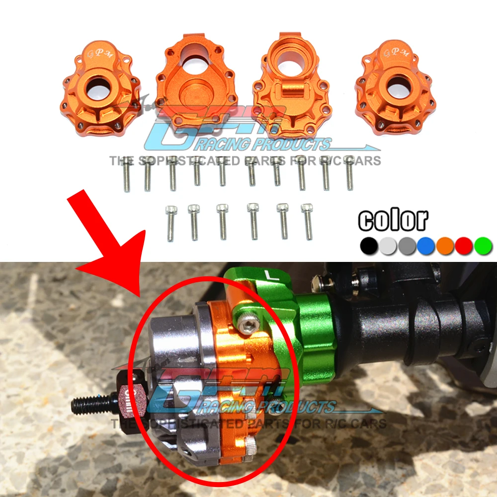 GPM металлическая алюминиевая крышка заднего моста + крышка моста заднего двери защитная крышка #8253/8251 для 1/10 TRX4 Defender TRX6 G63