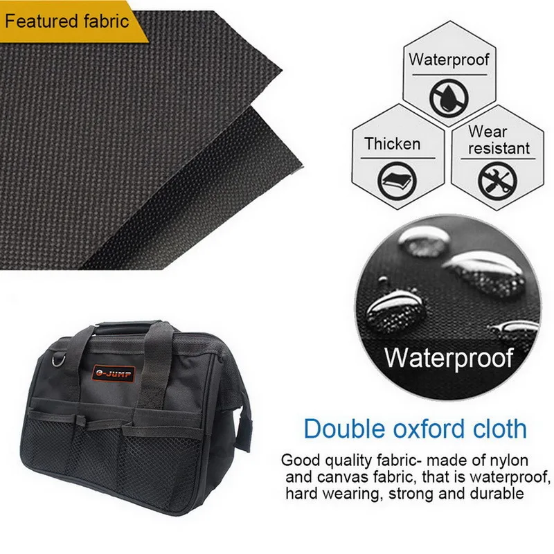 

12 inch Tool Bag 600D Polyester Electrician Shoulder Bag Tool Kits Bag Multi Bag Men Crossbody Bag for Tools
