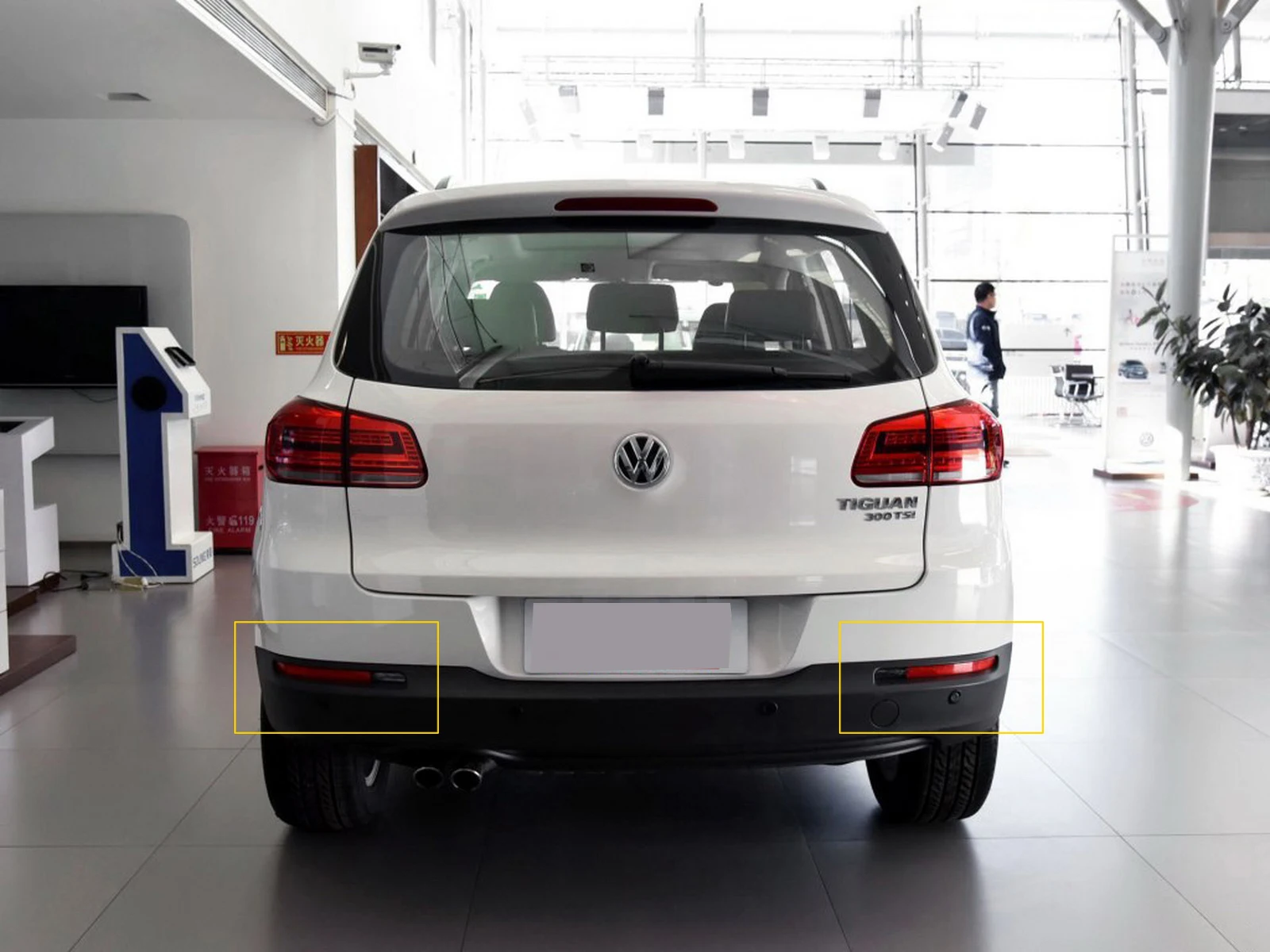 ANGRONG 2x красный задний бампер стопорный тормозной отражатель в сборе для Volkswagen Tiguan