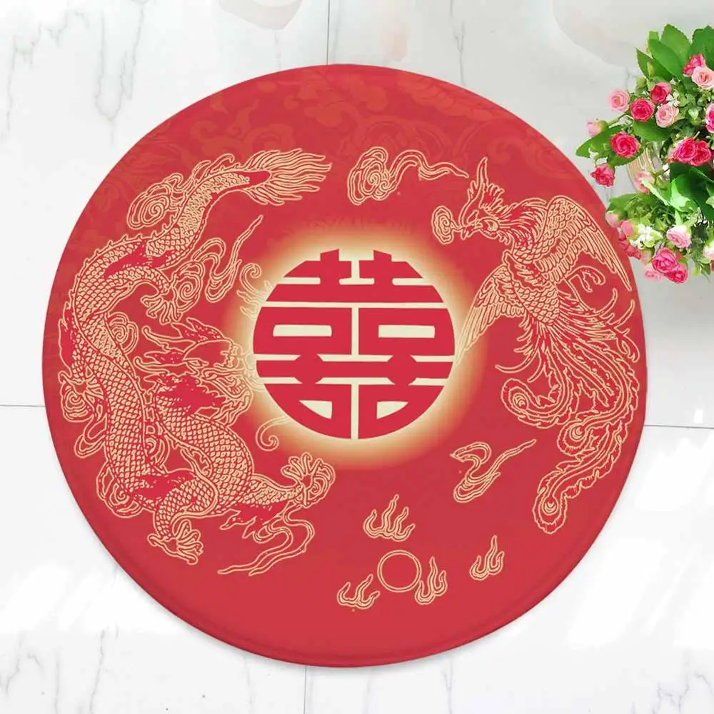 Прямая поставка красный круглый ковер мягкие ковры Противоскользящие коврики