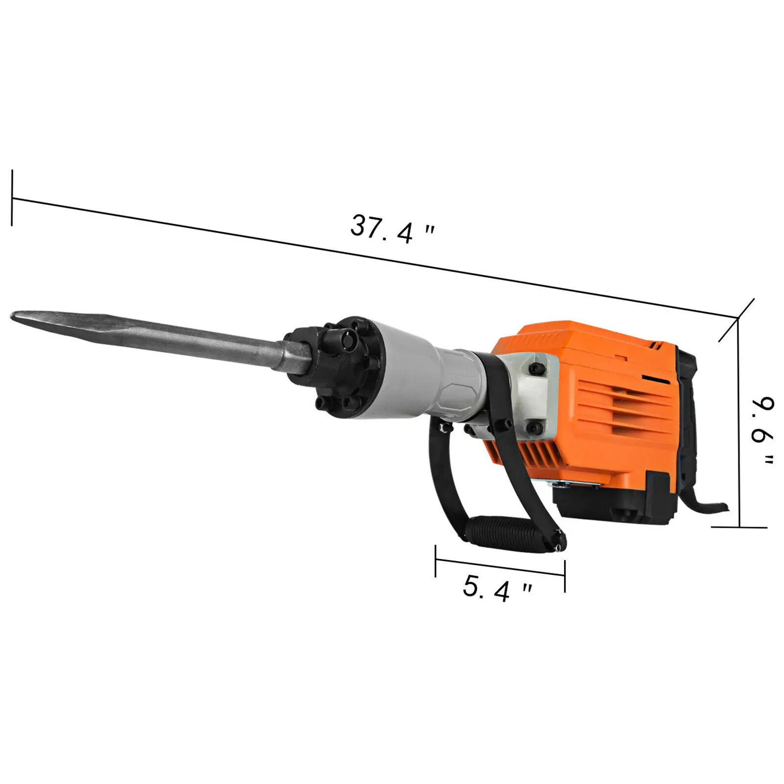 

3600W Electric Demolition Hammer Heavy Duty Concrete Breaker 1800 BPM Jack Hammer Demolition Drills with Flat Chisel Bull Point