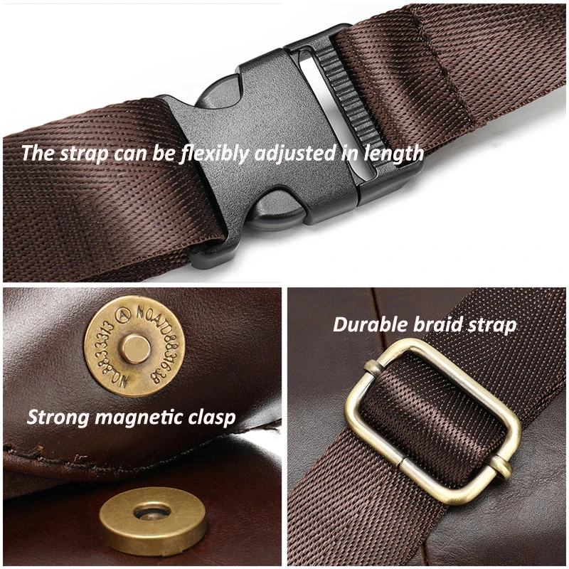 WESTAL Мужская поясная сумка из натуральной кожи для мужчин нагрудная клатч