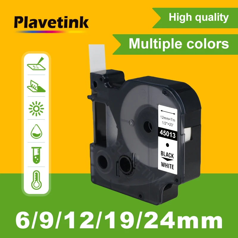 

Plavetink 1 шт. 45013 45010 лента для этикеток 45013 картридж, совместимый с Dymo D1 LabelManager Writer Maker 280 160 260P 45010 45018