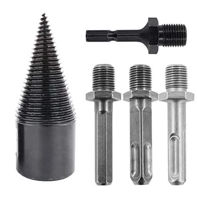 

Firewood Log Splitter Drill Bit Removable Wood Splitter Drill Bit Wood Cone Splitting Drill for Hand Drill Stick (32mm)