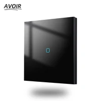 avoir wall light switch black glass panel push button switch with led indicator light usb socket standard eu french pulg outlets