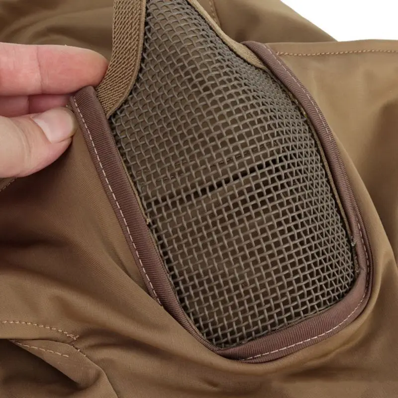 

Outdoor Balaclava Face Mask Headgear Steel Mesh Protective Military Cap CS Wargame Hunting Cycling Sports Scarf Helmet