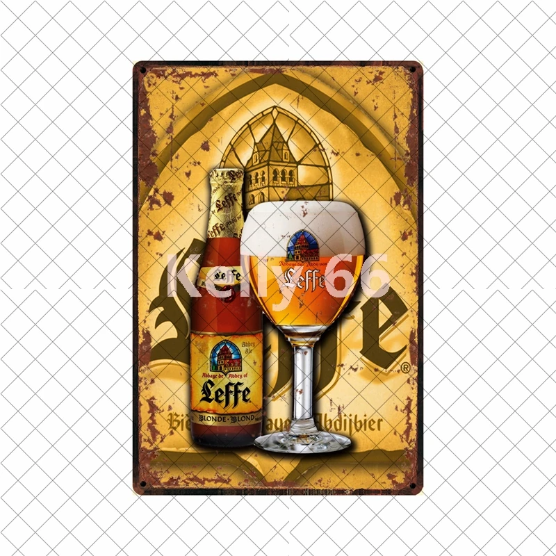 [Kelly66] бельгийское пиво Duvel La Chouffe Leffe Hertog Jan Paulaner жестяное искусство металлический