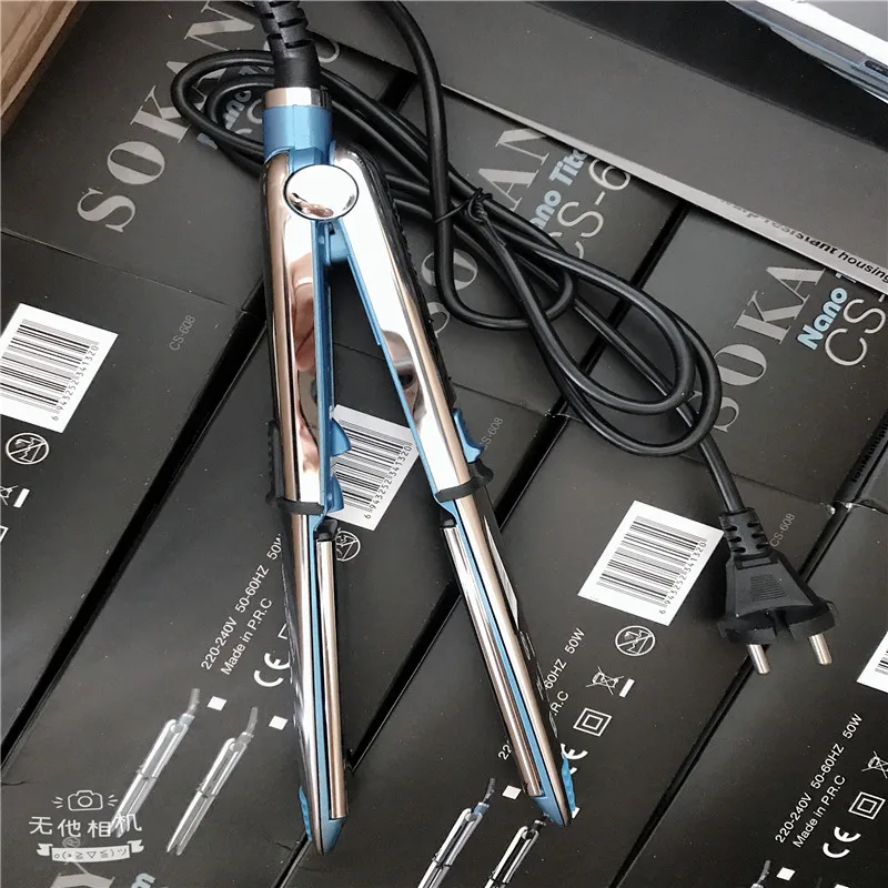 Max 750F Pro титановая плавающая пластина плоский утюжок выпрямитель для волос Профессиональный быстрый Электрический выпрямитель с ЖК-дисплеем 100-240 В