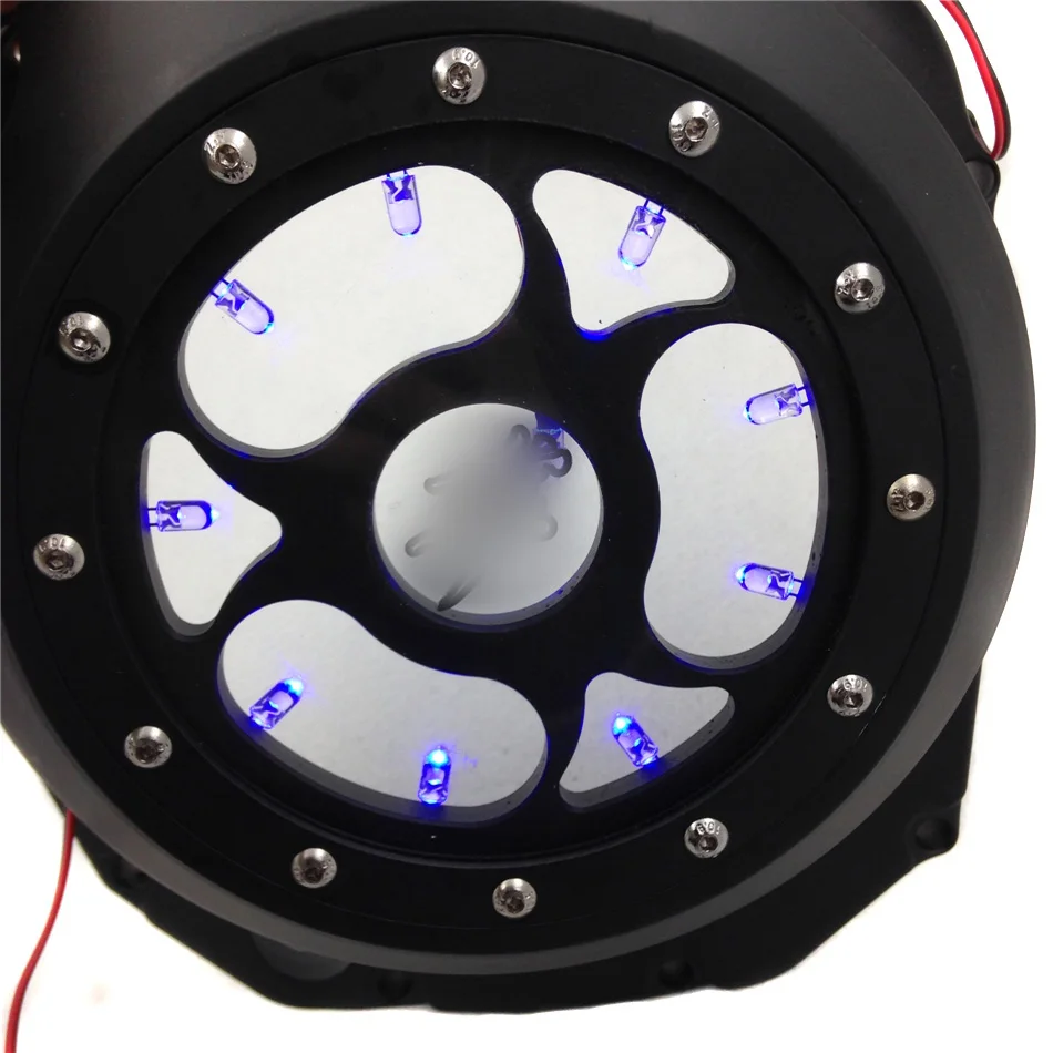 Aftermarket мотоцикл части синий светодиодный прозрачный Двигатель сцепления Крышка для Suzu GSX1300R Hayabusa B-king черный