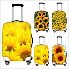 FORUDESIGNSАксессуары для путешествий, Sunfloral принт желтого цвета с цветочным принтом Дизайн Модный чехол для багажа и багажная бирка чемодан Organizadores