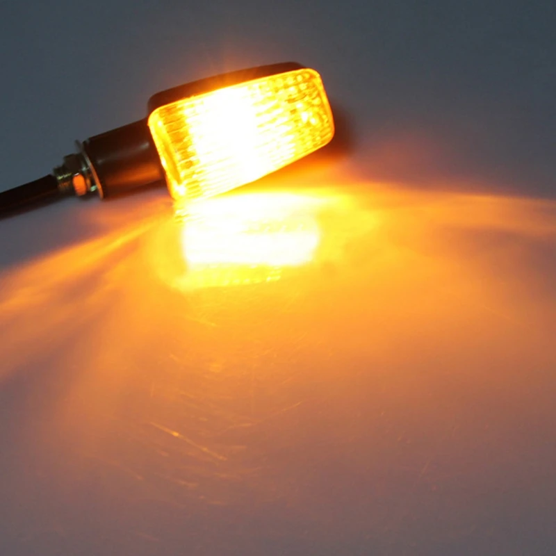 

2pcs Universal Motorcycle Plastic Turn Signal Indicator Light DC 12V Amber Lens