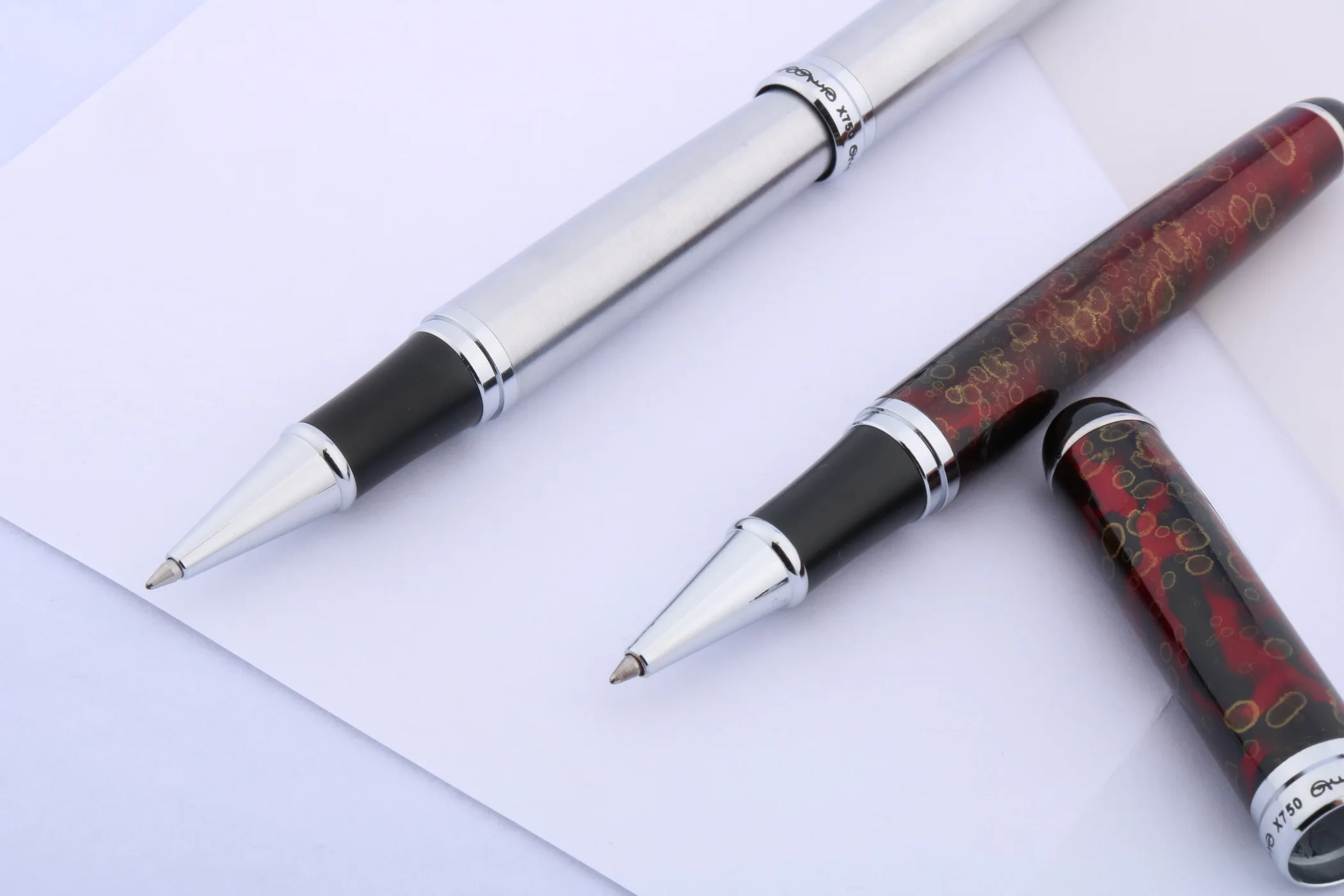 JINHAO 750 серебряные аксессуары металлический цвет подарок Студенческая отделка роллербол ручка