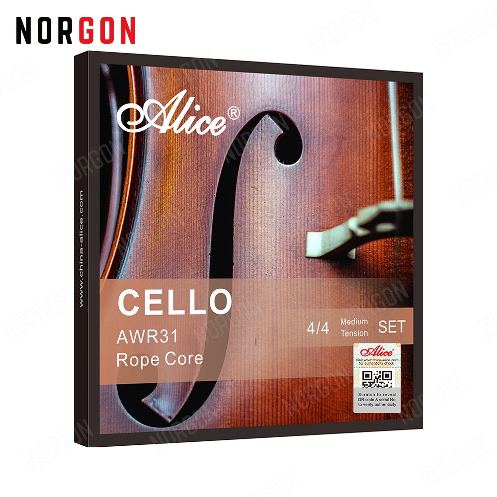 

Alice AWR Series Cello Strings Bowed Instruments Accessories Steel/Nylon Core Premuim Strings AWR30 AWR31 AWR33 AWR313