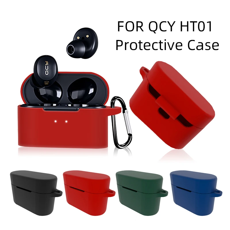 Чехол для QCY HT01 мягкий силиконовый защитный чехол беспроводных Bluetooth наушников qcy