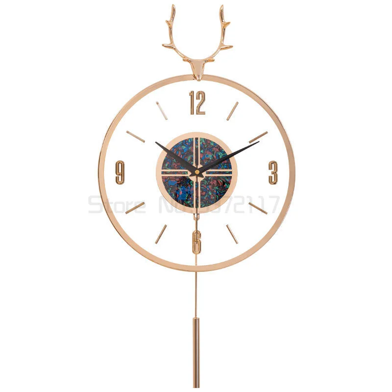 

Настенные часы в скандинавском стиле, креативные настенные простые часы с изображением головы оленя, модные часы для дома, гостиной, атмосф...