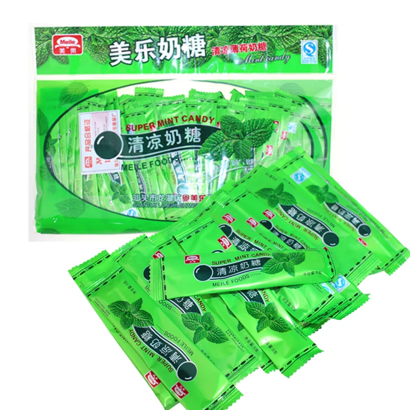 

Melody Cool Mint Toffee Green Tea Toffee Milk Pieces Mint Candy 258g, about 60 pieces