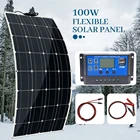 Автономная солнечная система 100 Вт, 200 Вт, монокристаллическая, гибкая, высокая эффективность, солнечная панель 300 Вт, легкая солнечная панель s, морская