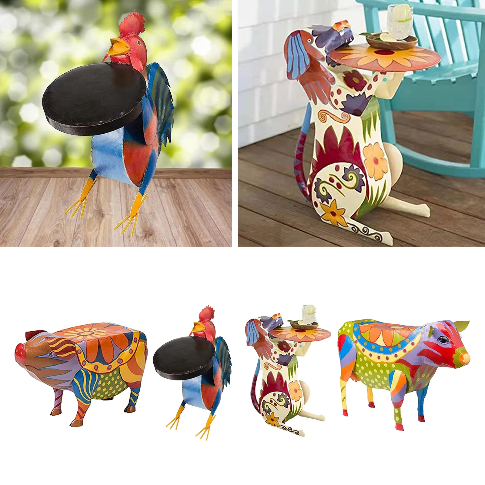 

Farm Animal Statue Patio Lawn Courtyard Ornaments Eye-Catching Souvenirs