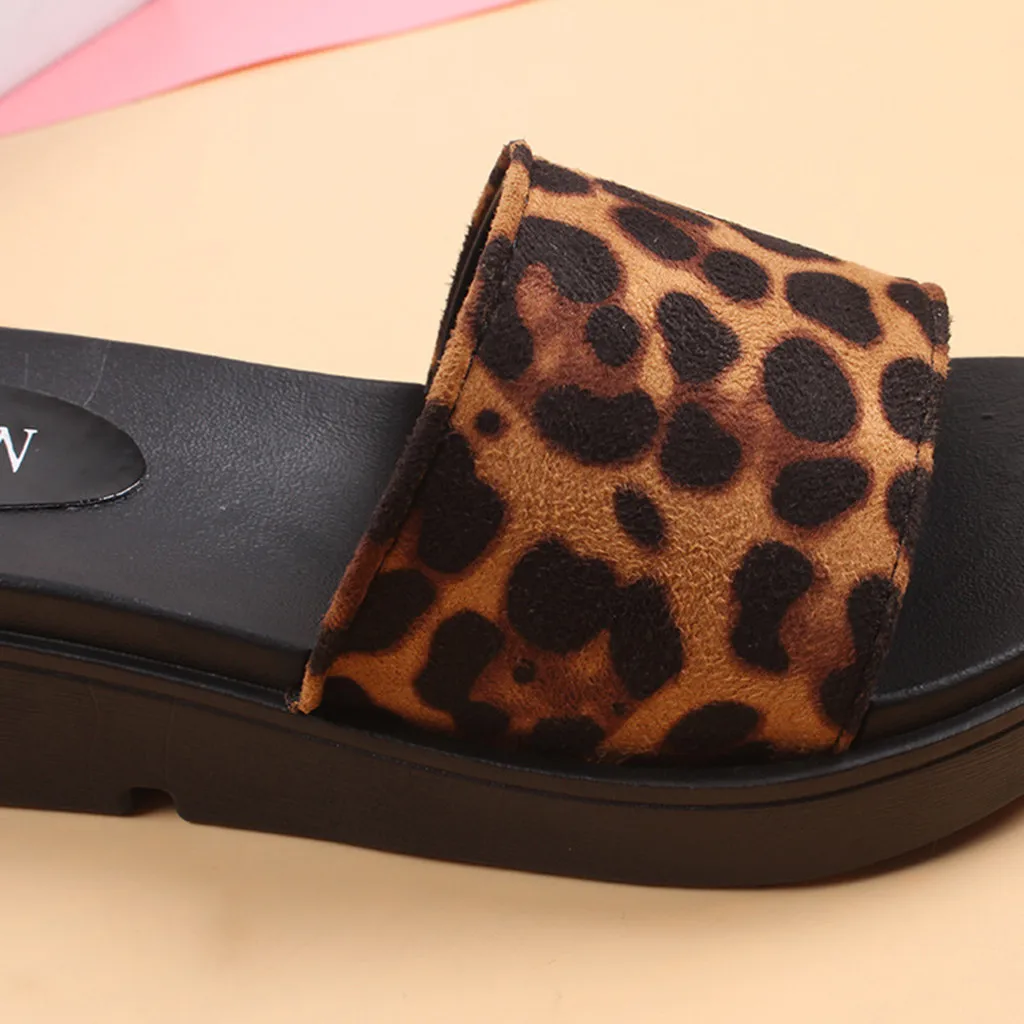 SAGACE Cute Slippers Women Leopard Print Non-Slip Beach 2020 Summer Indoor Bathroom Outdoor Wedge | Спорт и развлечения