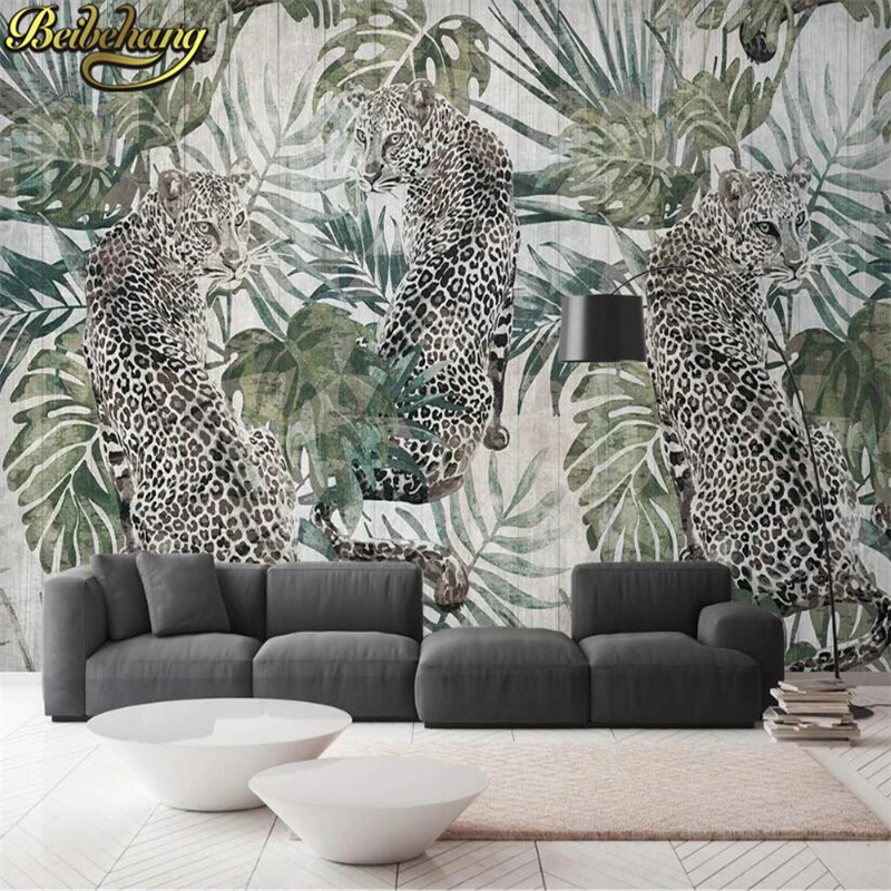 Пользовательские мультфильм минималистский акварель растение фотообои обои