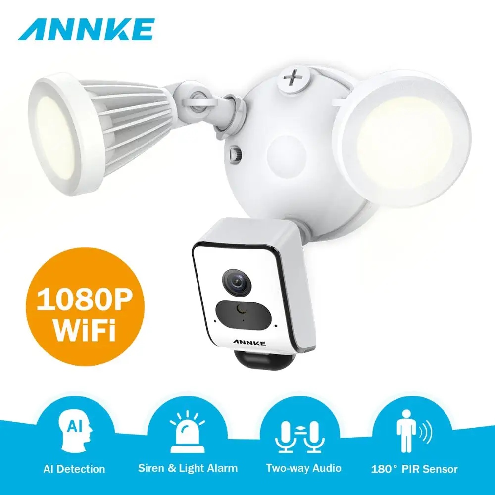 ANNKE HD 1080P прожектор беспроводная камера безопасности 2 SMD светодиода наружная