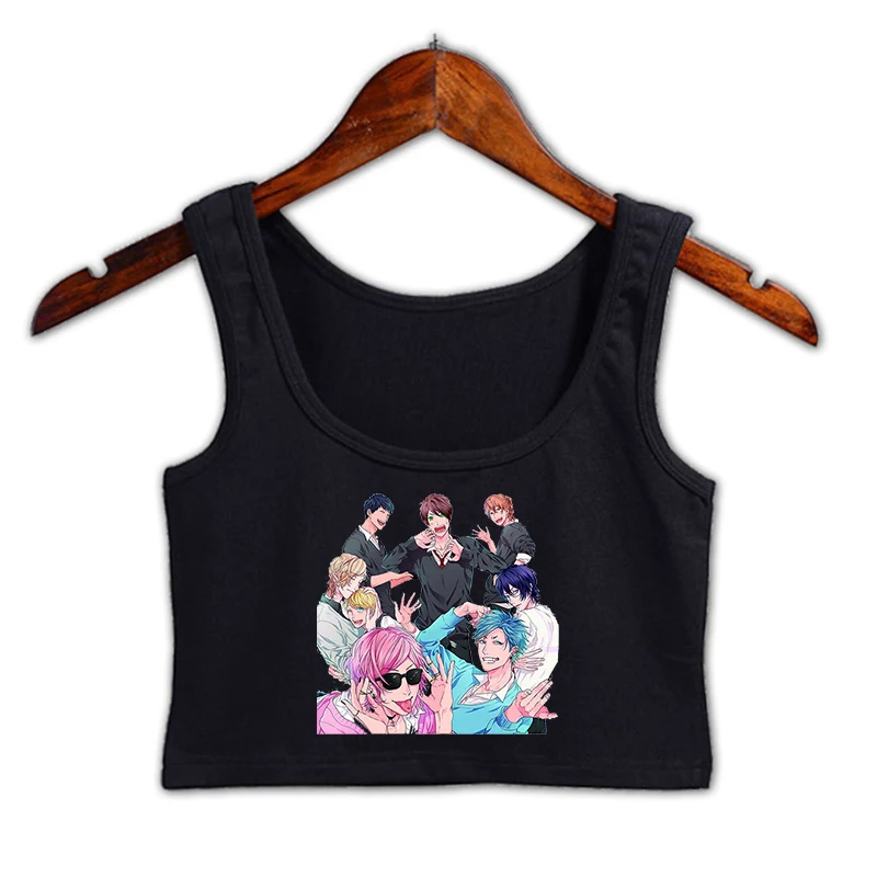 

Yarichin B клубный кроп-топ Графический летняя персонализированные топы фотографии с круглым вырезом нормальный смешной жилет