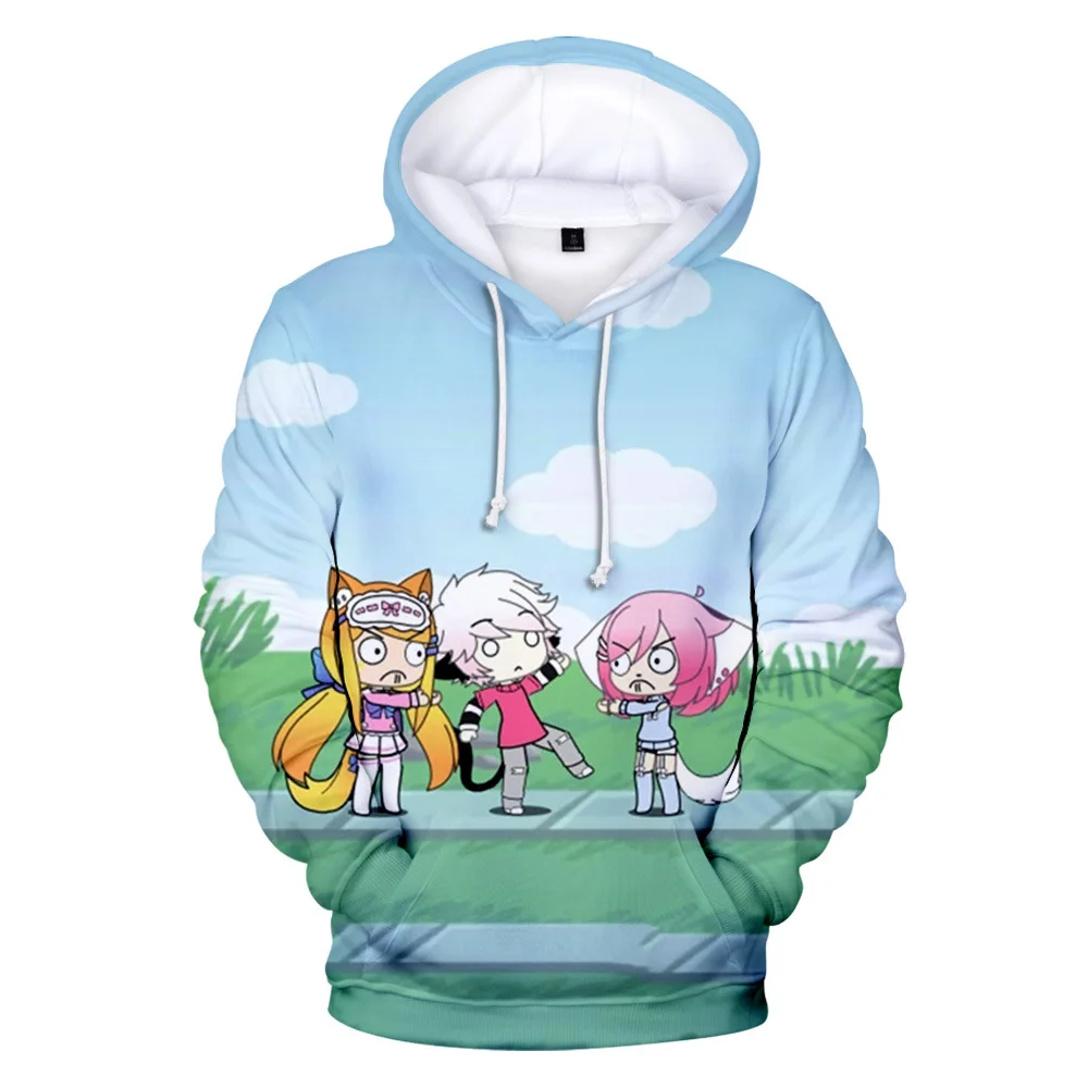 

2021 new popular hoodie couple game gacha 3d life print male and female sweatshirt boys and girls cute harajuku sportswear