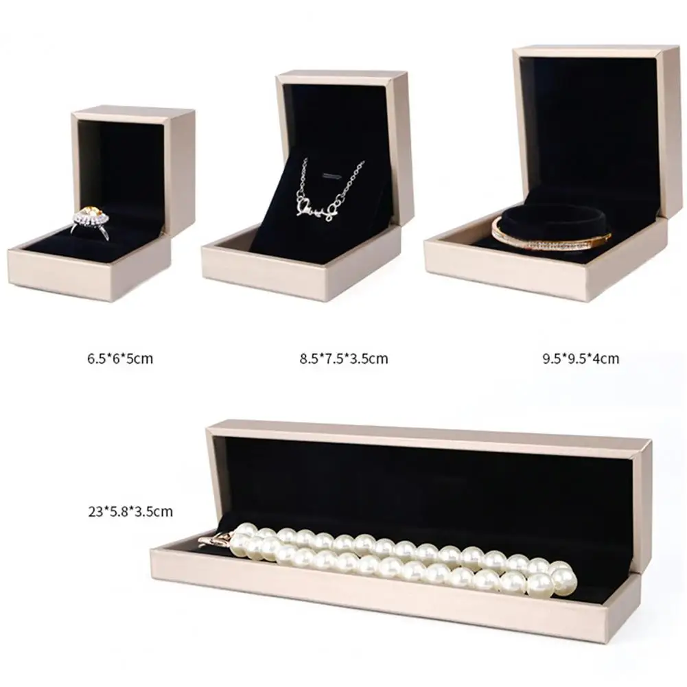 

Faux Leather Pendant Ring Display Box Bracelet Necklace Jewelry Storage Case Pendant Box Pendant Storage Gift Box Drop shipping