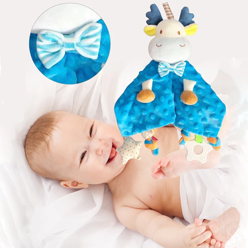 

Детское успокаивающее полотенце, мягкое Прорезыватель для зубов в виде животных, кукол, детское удобное одеяло для сна и ухода за ребенком