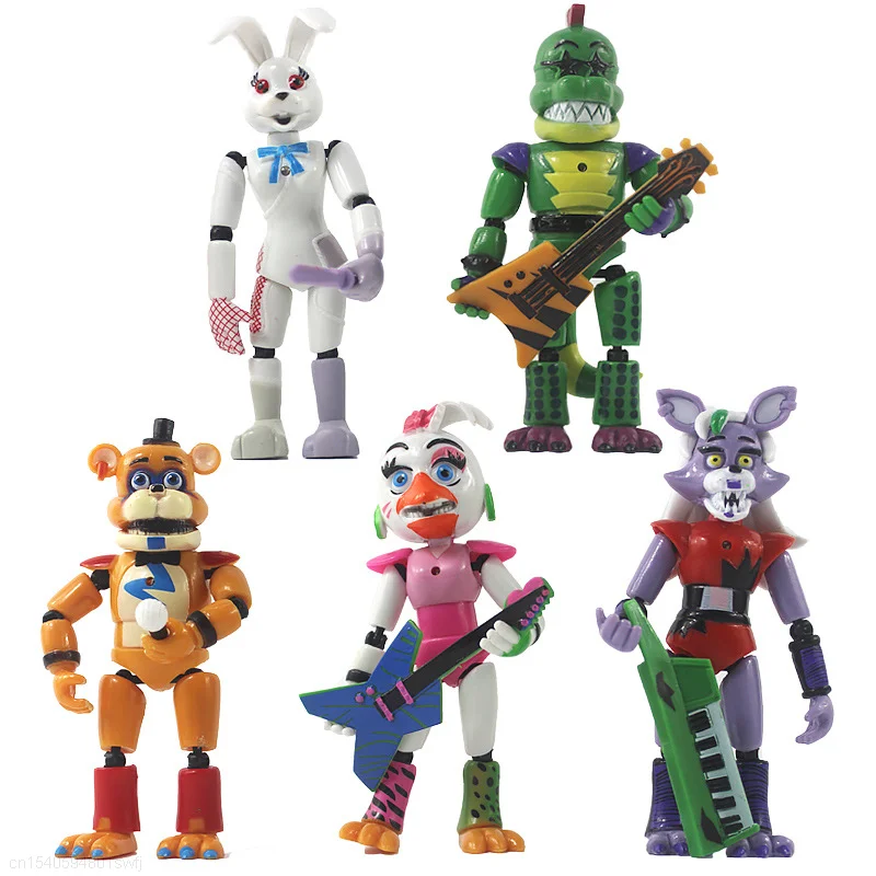 

5pcs/lot Five Nights At Freddy's Figure Toy FNAF Model Toys Horror Bonnie Bear Foxy Freddy PVC Action Figurine Kid Birthday Gift