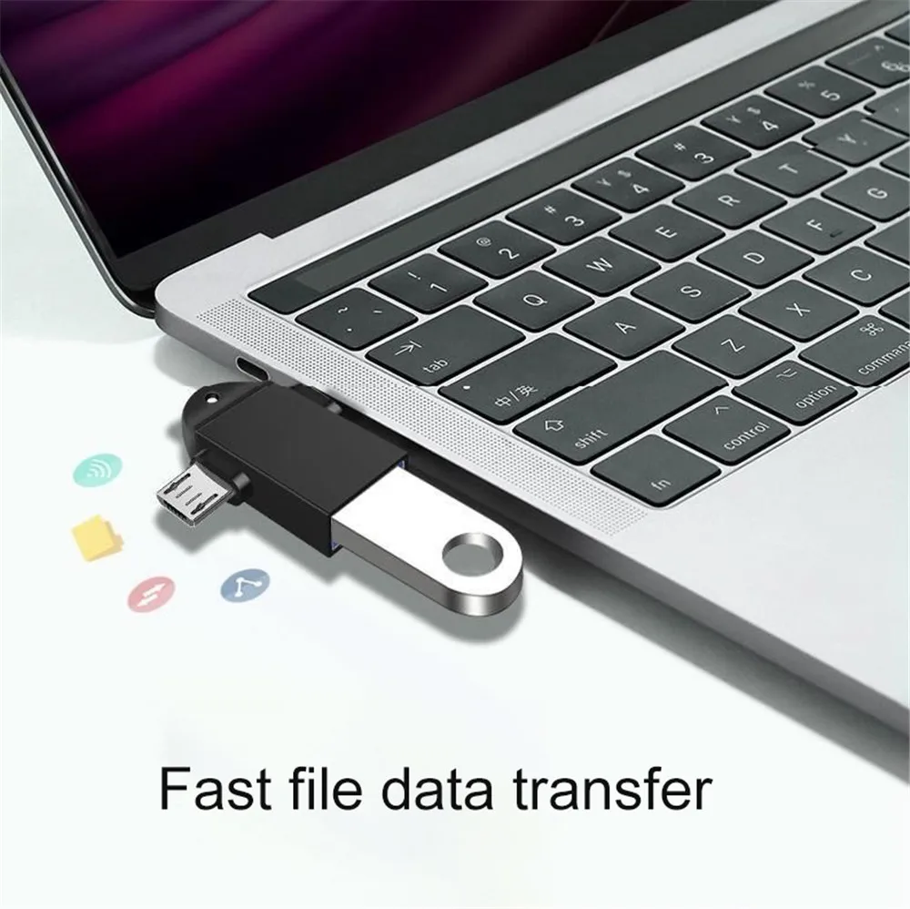 Адаптер OTG 2 в 1 для Type C и Micro usb кабель передачи данных постоянного тока постоянный