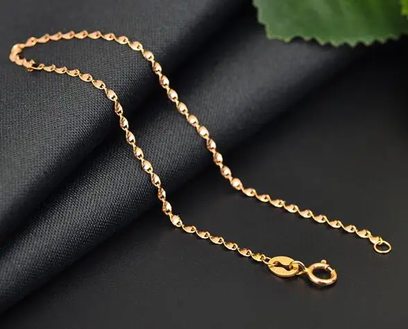 18K Rose Gold Твердый 18K браслет из белого золота AU750 золотой женский модный браслет - Цвет камня: 18K Rose Gold